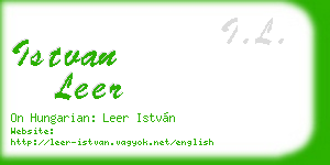 istvan leer business card